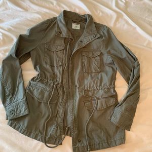 Army green utility jacket
